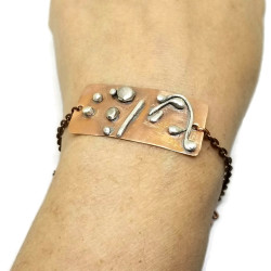 Sterling Silver & Copper Bracelet