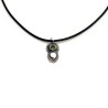 Mixed Metal Peridot Semicolon Pendant