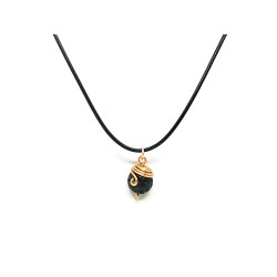 Lava Stone Acorn Aromatherapy Necklace