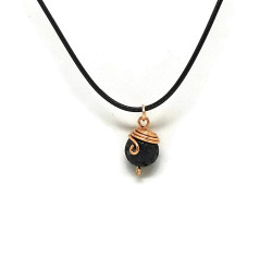 Lava Stone Acorn Aromatherapy Necklace