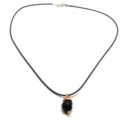 Lava Stone Acorn Aromatherapy Necklace