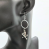 Skull & Circle Mismatched Earrings