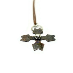 Mixed Metal One of a Kind Cross Pendant