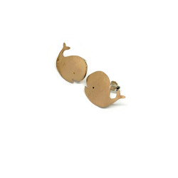 Copper Whale Earrings