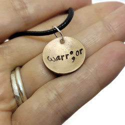 Warrior Semicolon Copper Penny Pendant