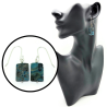 Blue Crazy Lace Agate Sterling Silver Earrings