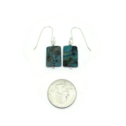 Blue Crazy Lace Agate Sterling Silver Earrings