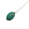 Reversible Sterling Silver Wrapped Turquoise Pendant