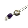 Faceted Amethyst Sterling Silver Pendant