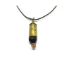 Lava Stone Bullet Casing Aromatherapy Necklace