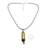 Lava Stone Bullet Casing Aromatherapy Necklace