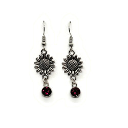 Sunflower Birthstone Earrings