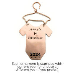 Baby's First Christmas Copper Ornament