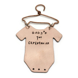 Baby's First Christmas Copper Ornament