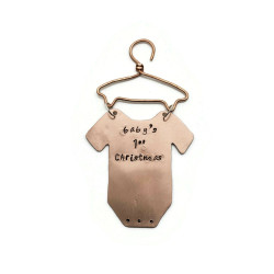 Baby's First Christmas Copper Ornament