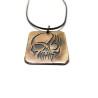 Copper Tribal Skull Pendant