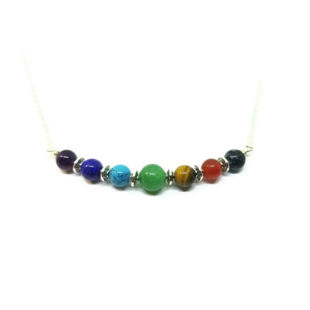 7 Chakra Gemstone Healing Crystals Necklace