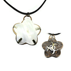 Biohazard Reversible Mother of Pearl Necklace