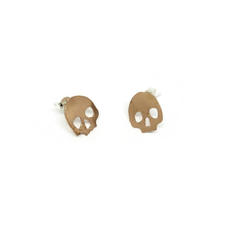 Copper Skull Earrings