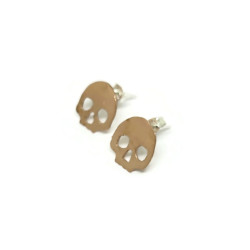 Copper Skull Earrings