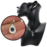 Dark Blue Spinel Sterling Silver Pendant