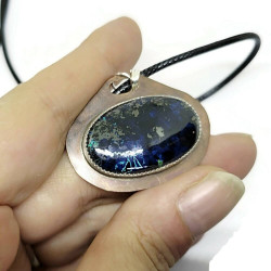 One of a Kind Azurite Gemstone Pendant