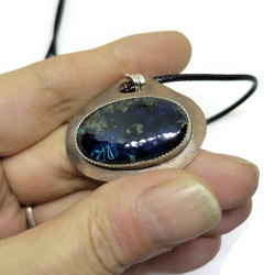 One of a Kind Azurite Gemstone Pendant