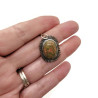 Copper Unakite Gemstone Pendant