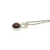 Red Banded Agate Sterling Silver Pendant