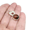 Red Banded Agate Sterling Silver Pendant