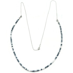 Sterling Silver and Blue Opal Necklace