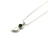 Sterling Silver Lab Created Emerald Semicolon Pendant