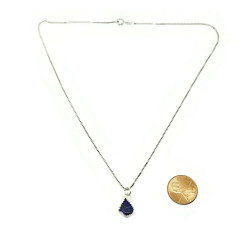 Sterling Silver Lapis Lazuli Nugget Pendant