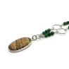 Picture Jasper and Green Aventurine Sterling Silver Necklace