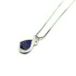 Sterling Silver Lapis Lazuli Nugget Pendant