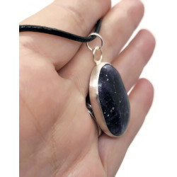 Sterling Silver Lepidolite Gemstone Pendant