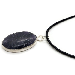 Sterling Silver Lepidolite Gemstone Pendant