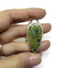 Teardrop Rainforest Jasper Mixed Metal Pendant