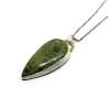 Teardrop Rainforest Jasper Mixed Metal Pendant