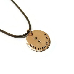 This Too Shall Pass Semicolon Pendant