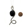 Black Onyx Sterling Silver Snake Pendant