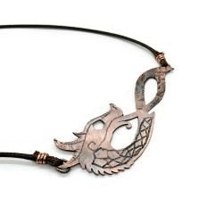 Copper Jörmungandr Viking Inspired Necklace