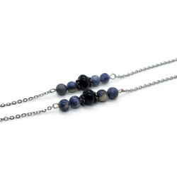 Sodalite Teardrop Pendant Necklace