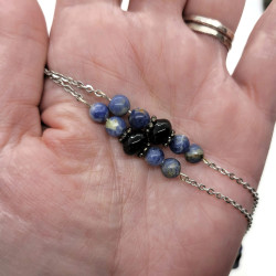 Sodalite Teardrop Pendant Necklace