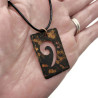 Copper Bass Clef Pendant