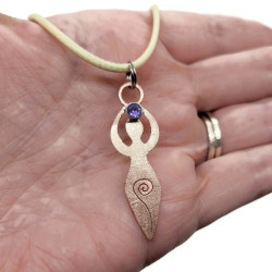 Spiral Goddess Birthstone Pendant