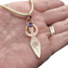 Spiral Goddess Birthstone Pendant