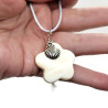 Flower Mother of Pearl Pendant with Shell Charm