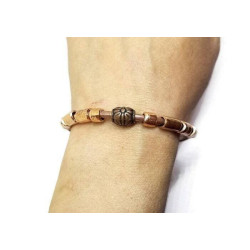 Copper Bead Cuff Bracelet