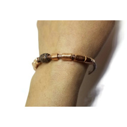 Copper Bead Cuff Bracelet